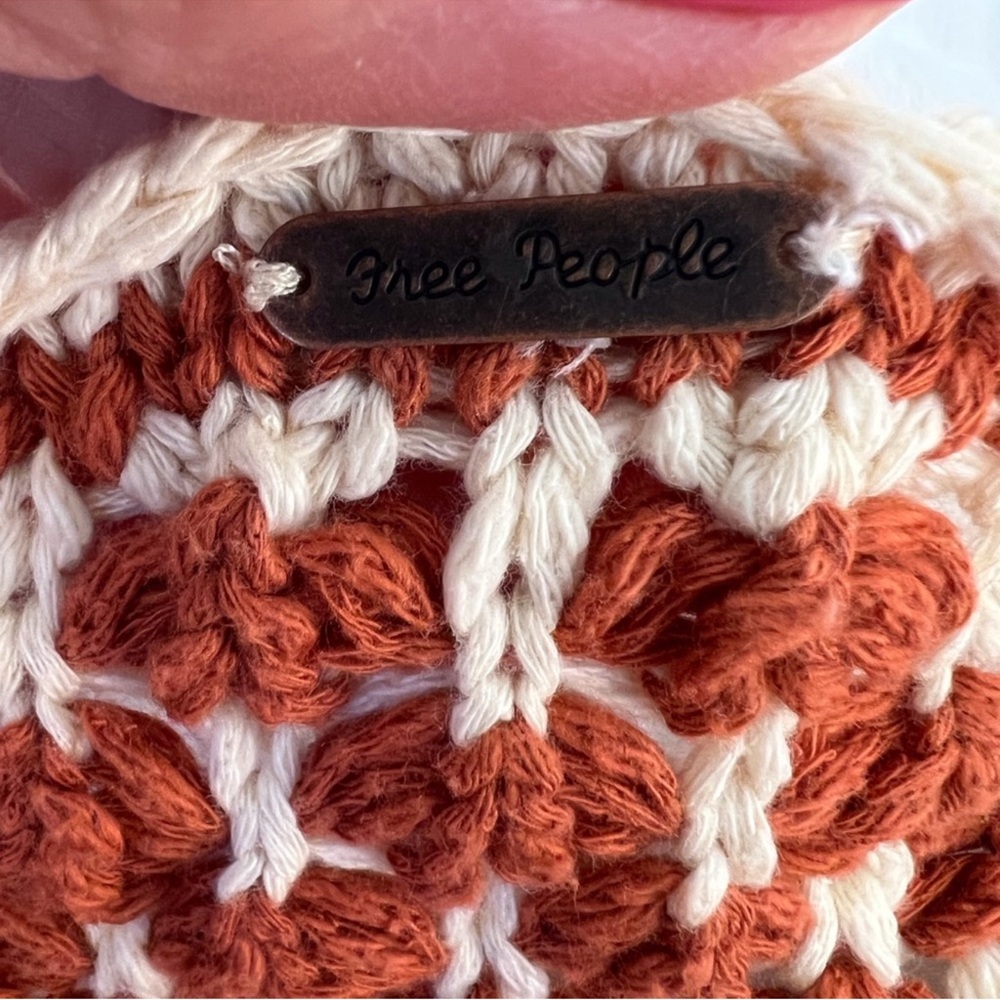 Free People Heatwave Crochet Pullover Sweater in Cinnamon Small - Picture 8 of 8